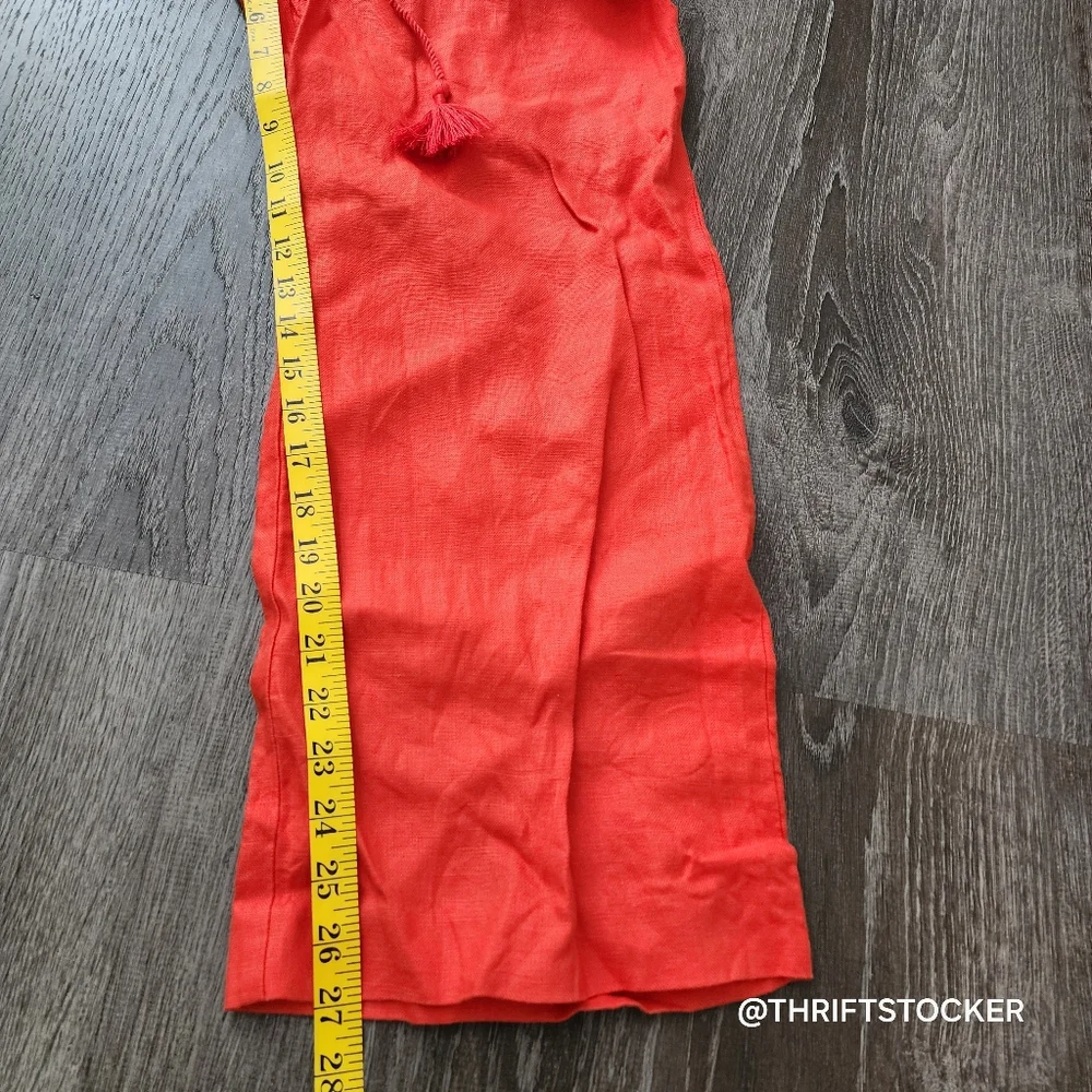 Loft Orange Linen Pants - Picture 4 of 6